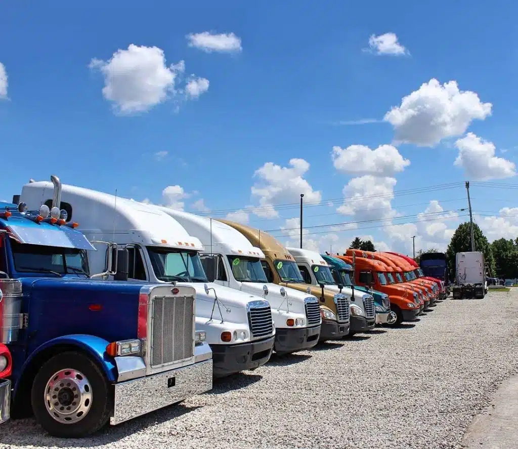 Line of Trucks