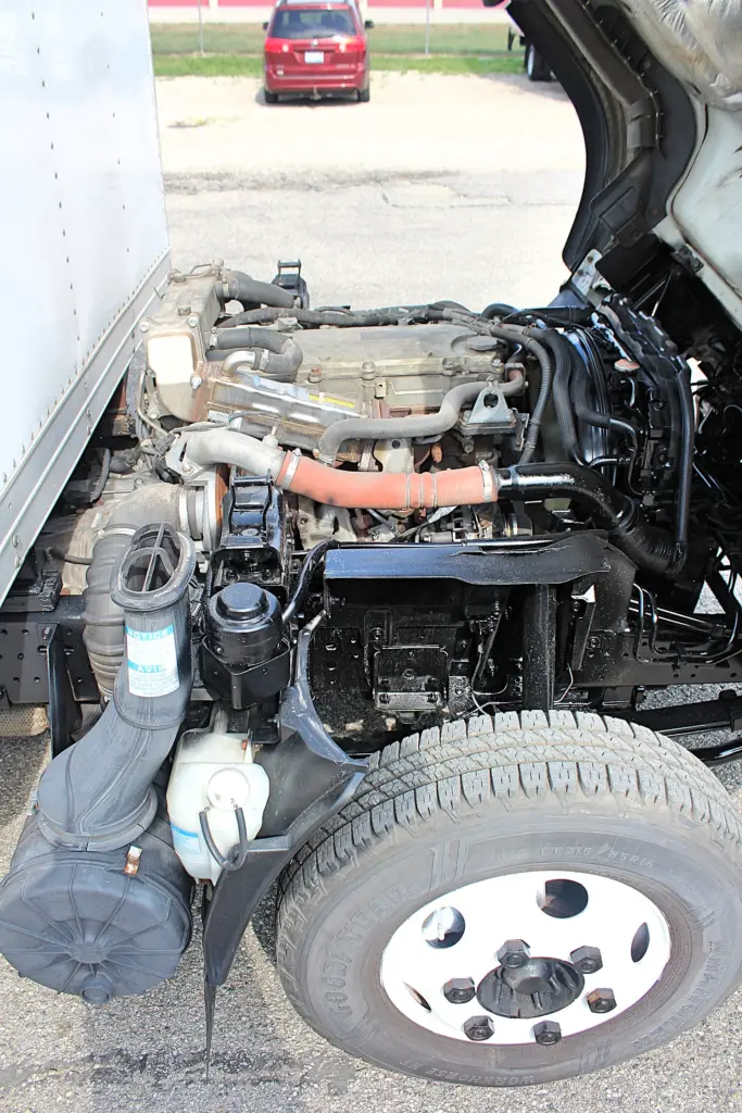 2019 Isuzu NPR HD diesel engine compartment opposite side view