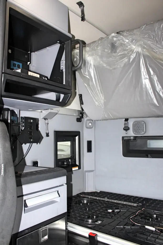 2023 Mack Anthem – sleeper interior with bunk, storage and cabinets