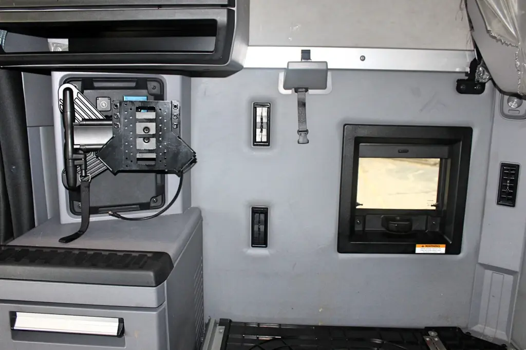 2023 Mack Anthem – sleeper compartment with bunk and tall storage cabinet