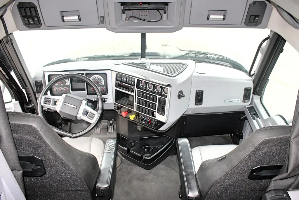 2023 Mack Anthem – spacious cab interior viewed from sleeper compartment