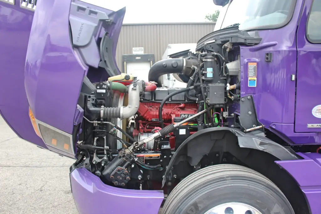 2023 Mack Anthem - engine compartment with hood open
