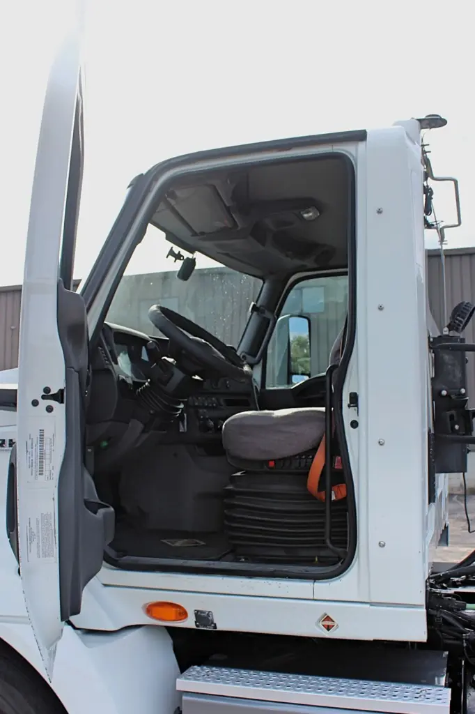 2020 International RH613 day cab interior with driver door open