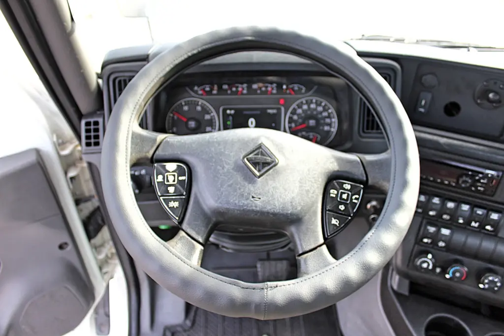 2020 International RH613 steering wheel, gauges and driver dashboard