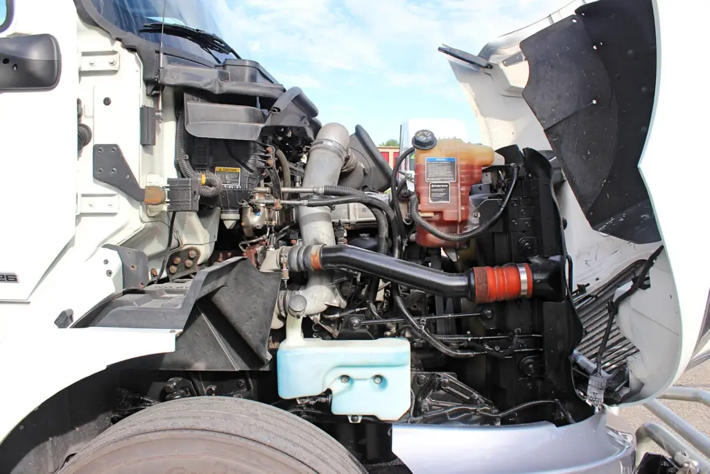 2020 International RH613 diesel engine compartment with hood open
