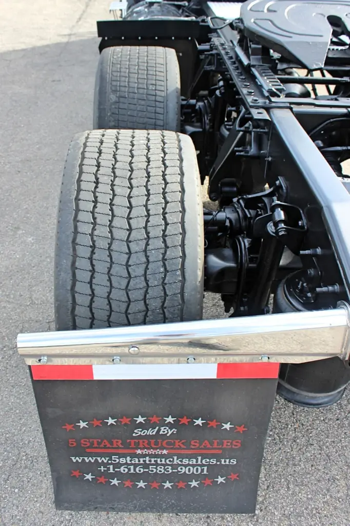 2020 International RH613 tandem axle rear tire tread and chassis detail