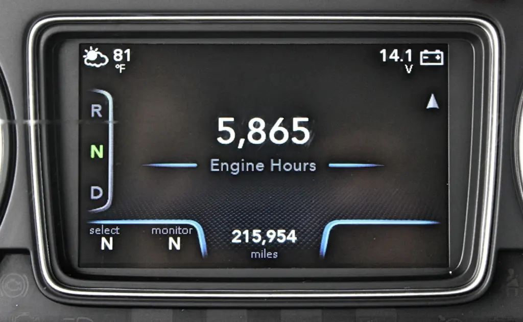 2019 International MV607 - engine hours and digital dashboard display