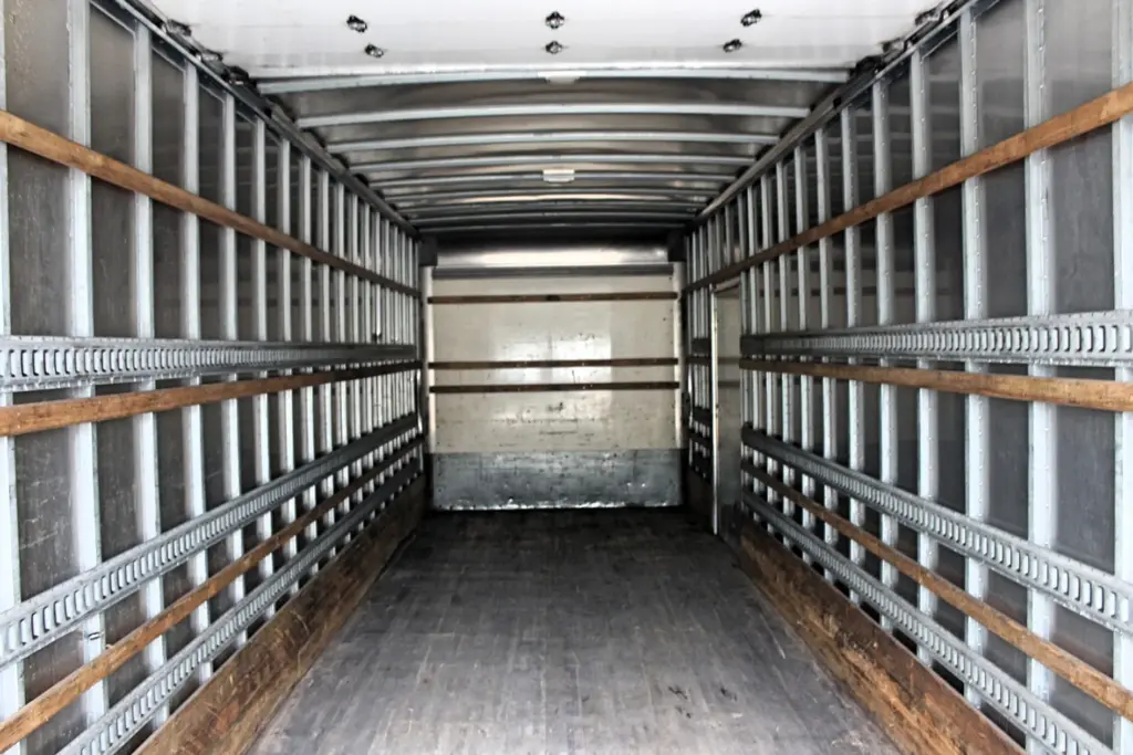 2019 International MV607 - cargo box interior looking toward the front wall