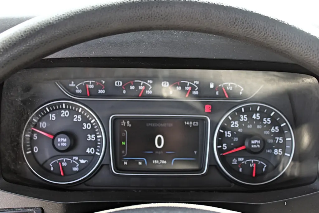 2020 International MV607 – instrument cluster showing 151,706 miles