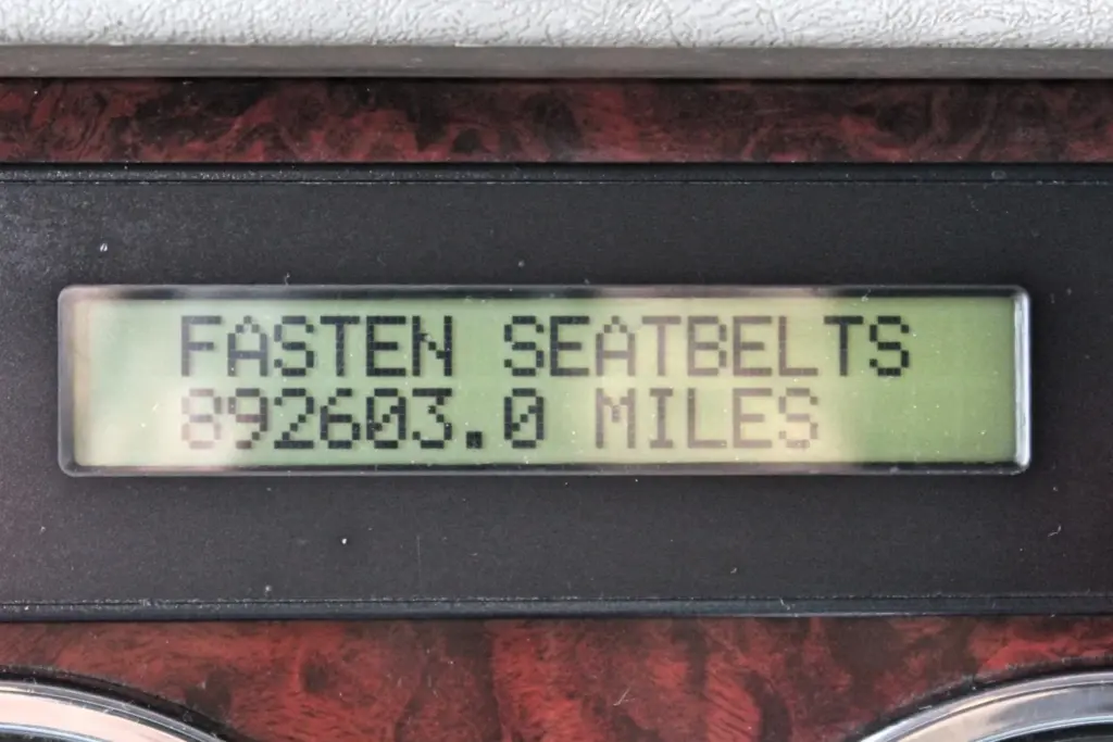 2020 Freightliner Coronado 132 Glider – digital odometer display showing 892603 miles